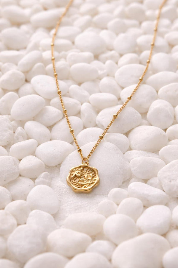 Plum Medallion Necklace