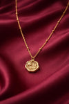 Plum Medallion Necklace