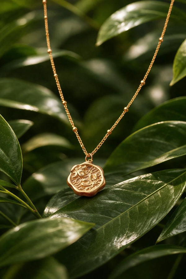 Plum Medallion Necklace